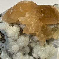 Calcite On Chalcedony