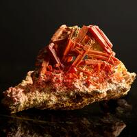 Crocoite On Gibbsite