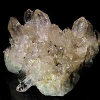 Quartz On Prehnite