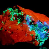 Margarosanite Willemite Calcite Hendricksite & Andradite