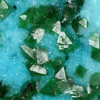 Libethenite On Turquoise