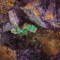 Torbernite & Fluorite