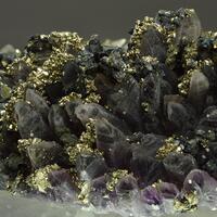 Amethyst Pyrite Sphalerite Chalcopyrite & Calcite