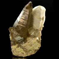 Smoky Quartz Var Ticino Habit & Orthoclase Var Baveno Twin