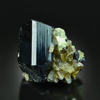 Schorl With Smoky Quartz