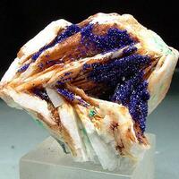 Azurite On Baryte