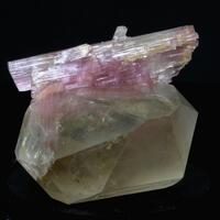 Elbaite On Quartz