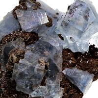 Fluorite With Siderite & Calcite