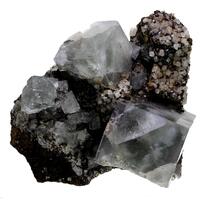 Fluorite With Siderite & Quartz