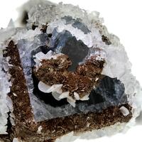 Fluorite Siderite & Calcite