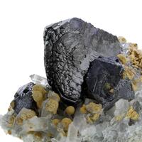 Sphalerite On Quartz With Siderite