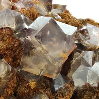 Fluorite On Siderite With Sphalerite