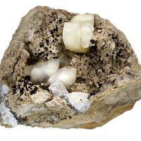 Calcite Fluorite & Limonite Psm Pyrite