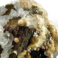 Calcite & Siderite On Pyrite Psm Pyrrhotite