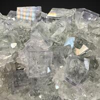 Fluorite With Calcite On Quartz