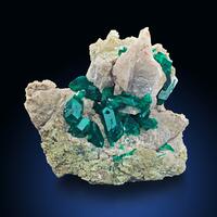 Dioptase On Quartz