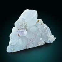 Morganite On Quartz