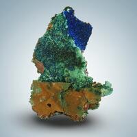 Adamite With Azurite On Goethite