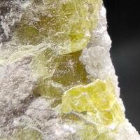 Native Sulphur On Calcite