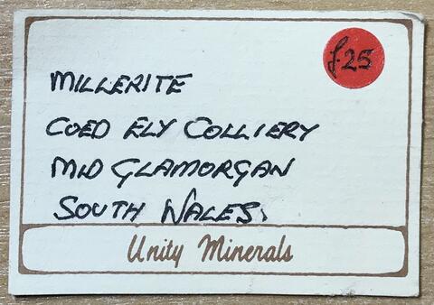 Label Images - only: Millerite