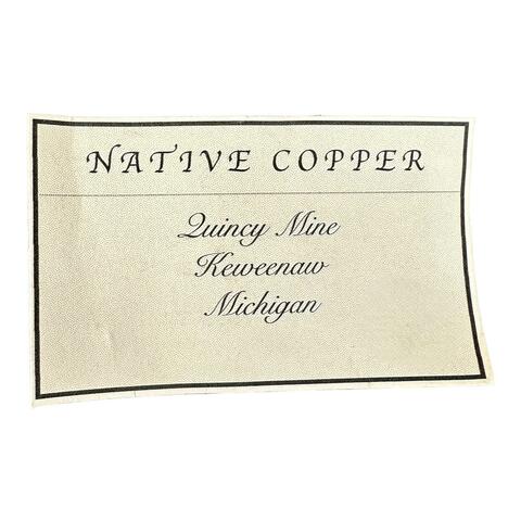 Label Images - only: Native Copper & Calcite