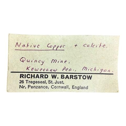 Label Images - only: Native Copper & Calcite