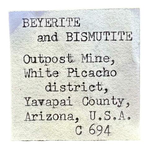 Label Images - only: Bayerite & Bismutite
