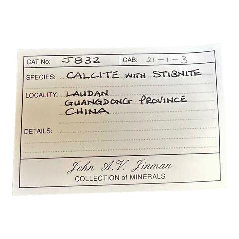 Label Images - only: Calcite & Stibnite