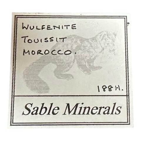 Label Images - only: Wulfenite