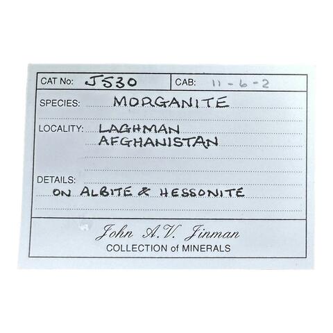 Label Images - only: Morganite & Hessonite With Cleavelandite