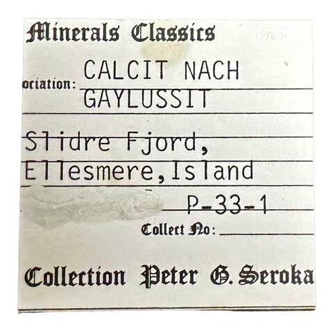 Label Images - only: Calcite Psm Ikaite