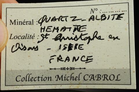 Label Images - only: Hematite Quartz Chlorite & Albite