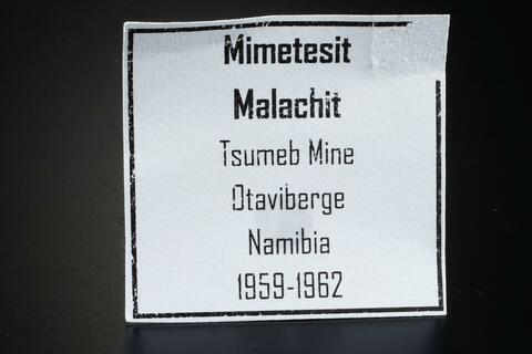 Label Images - only: Mimetite & Malachite