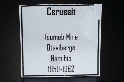Label Images - only: Cerussite & Duftite