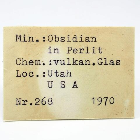 Label Images - only: Obsidian In Perlite