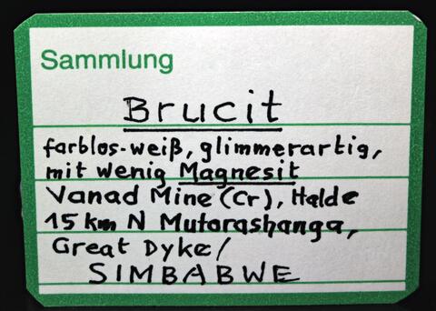 Label Images - only: Brucite