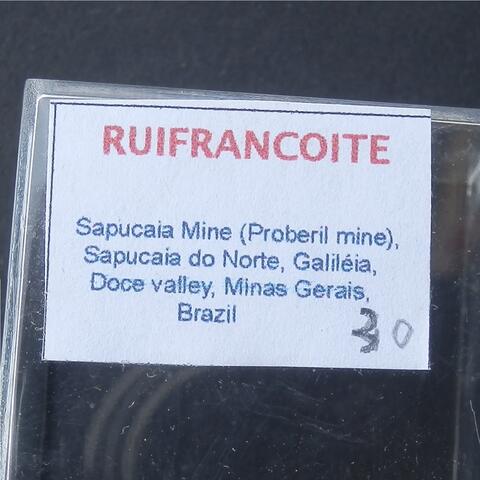 Label Images - only: Ruifrancoite & Meurigite