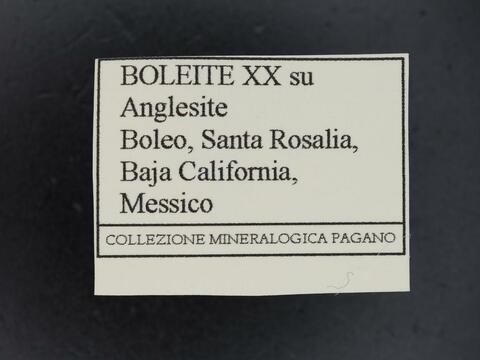 Label Images - only: Boleite On Anglesite