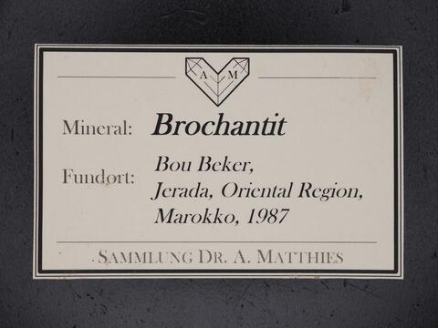 Label Images - only: Brochantite