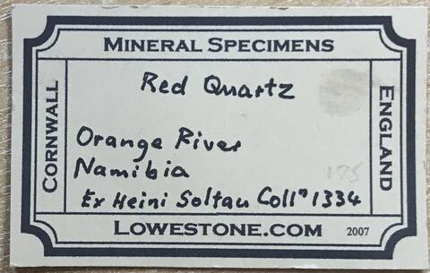 Label Images - only: Quartz With Hematite Inclusions