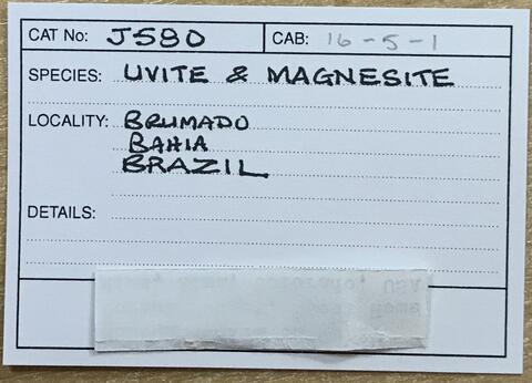 Label Images - only: Uvite & Magnesite