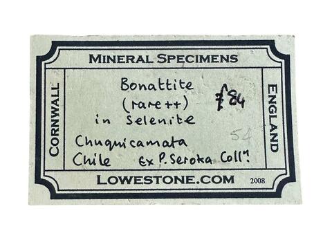 Label Images - only: Bonattite & Gypsum