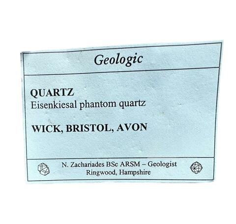 Label Images - only: Quartz With Hematite Inclusions