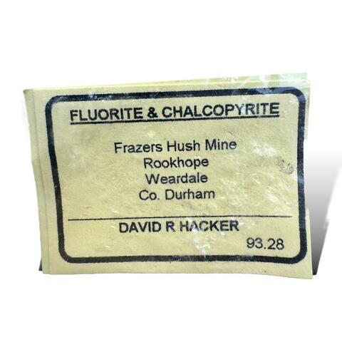 Label Images - only: Fluorite & Chalcopyrite On Quartz