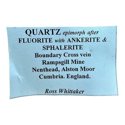 Label Images - only: Quartz Psm Fluorite With Ankerite & Sphalerite