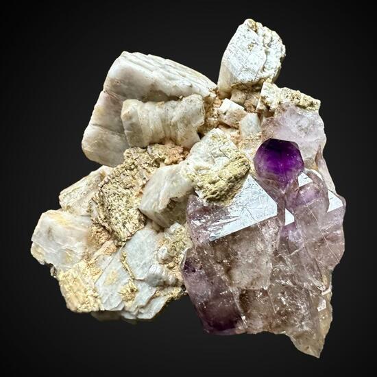 Amethyst With Microcline & Albite