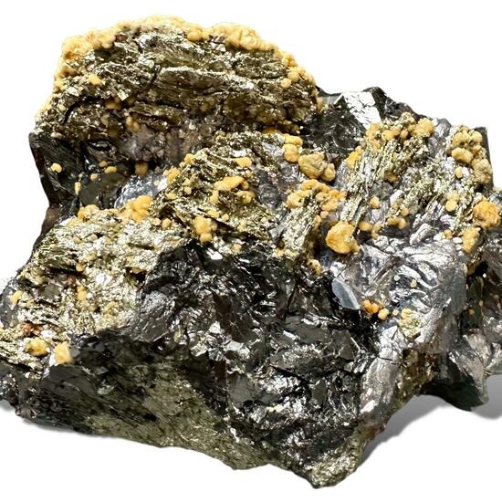 Pyrite Psm Pyrrhotite With Siderite On Galena & Sphalerite