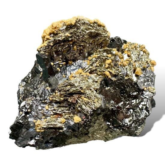 Pyrite Psm Pyrrhotite With Siderite On Galena & Sphalerite
