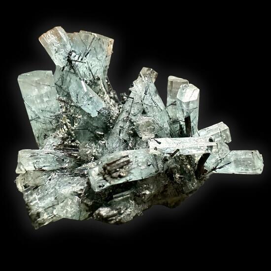 Aquamarine With Schorl