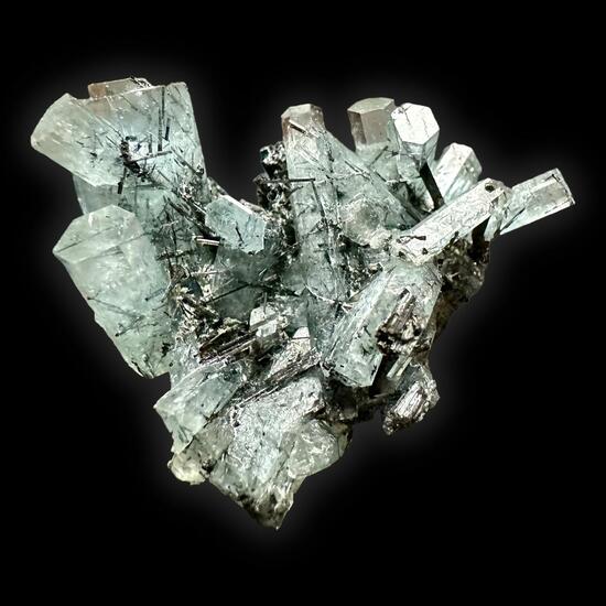 Aquamarine With Schorl